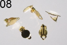 08 Gold Clips (made of gold-plated iron, 10x17mm)