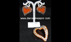 20 Black / Brown heart-shape plastics claw clip (around 5cm x 7cm)