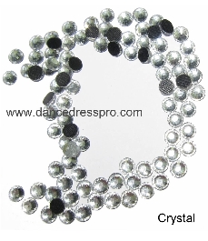 SS16 576pcs Jollin Hot Fix Cristal de Espalda Plano Vidrio pedrería Gemas de diamantes redondos Strass para decoración de uñas Negro azabache 