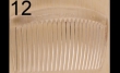 12 Colorless plastics comb (around 8.5cm x 5cm)